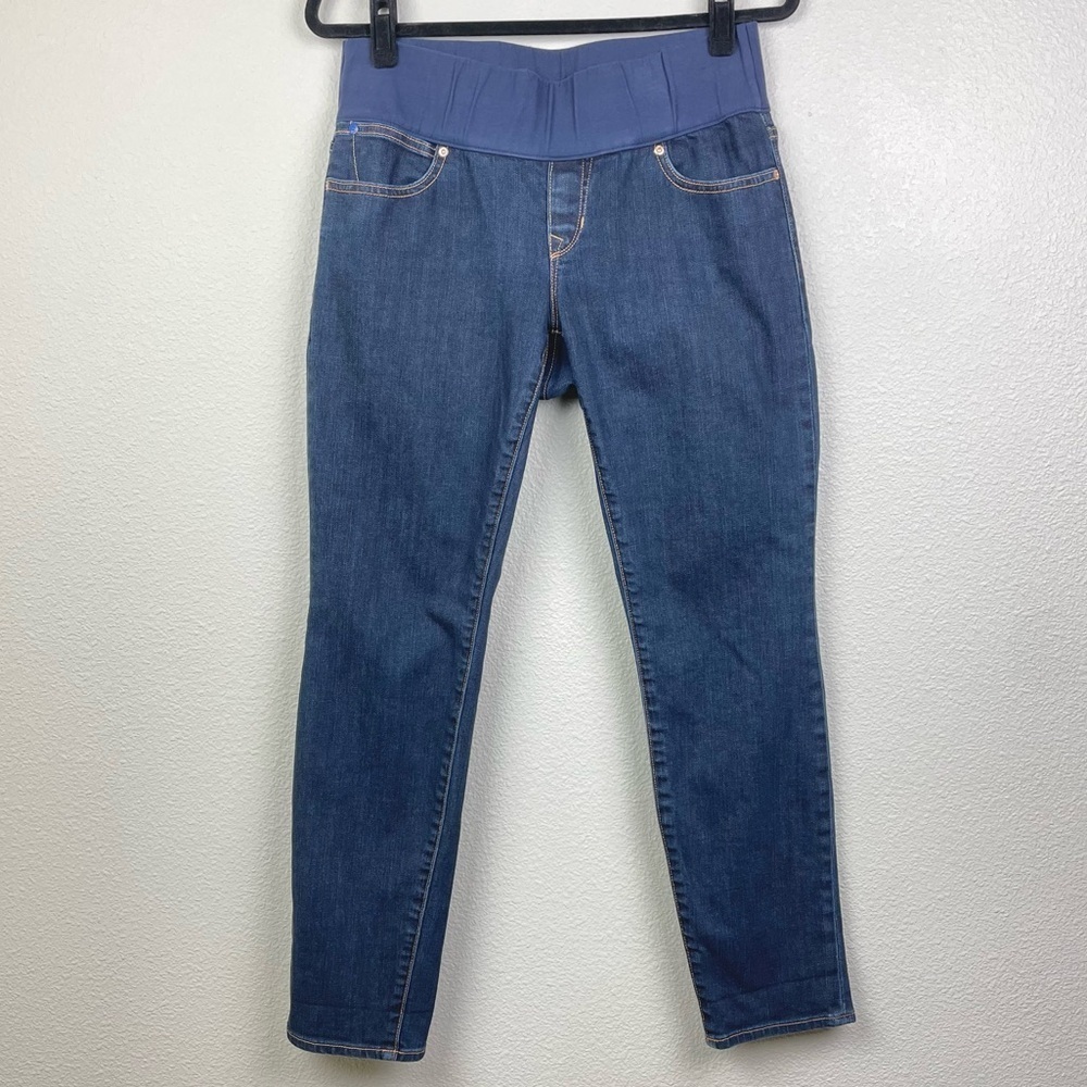 Gap Women's Maternity 29 8 Always Skinny Dark Wash Jeans Pull On Stretch Waist
